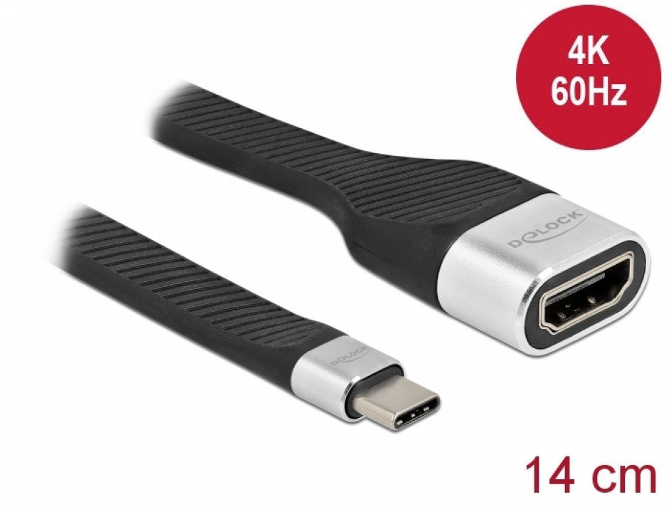 Imagine Adaptor USB type C la HDMI (DP Alt Mode) 4K60Hz T-M 14cm, Delock 86933