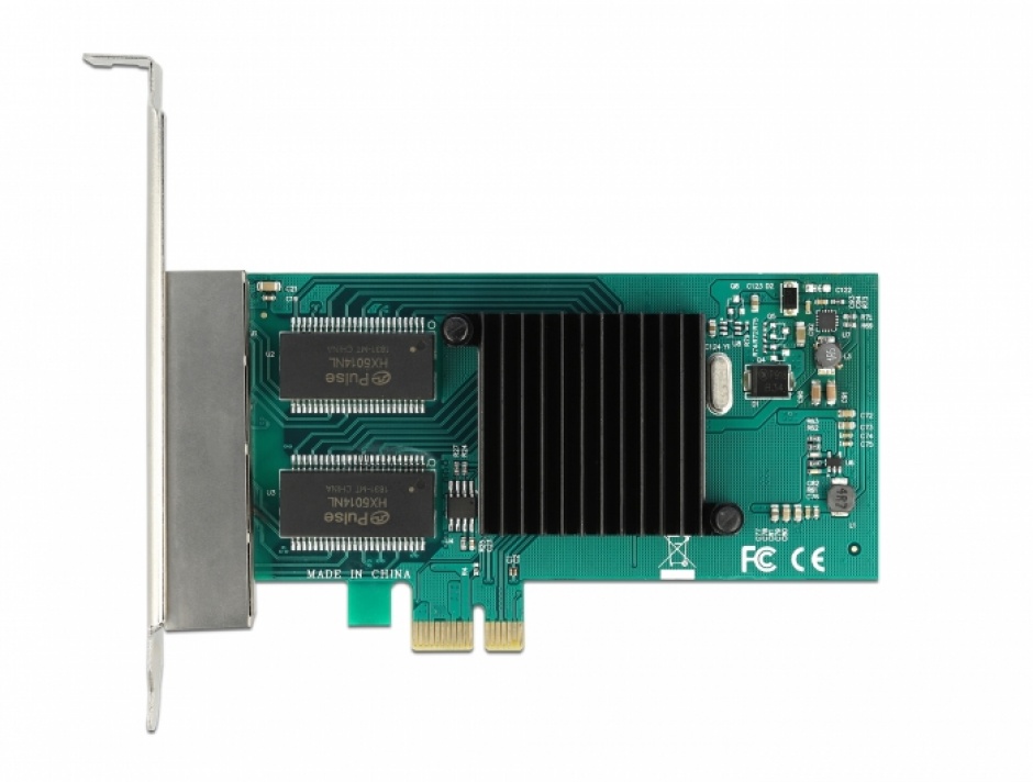 Imagine Placa PCI Express la 4 x Gigabit LAN Intel i350, Delock 88504