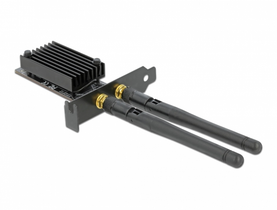 Imagine PCI Express Dual band Wi-Fi 6 WLAN ax/ac/a/b/g/n 2400 Mbps + Bluetooth 5.1, Delock 89049