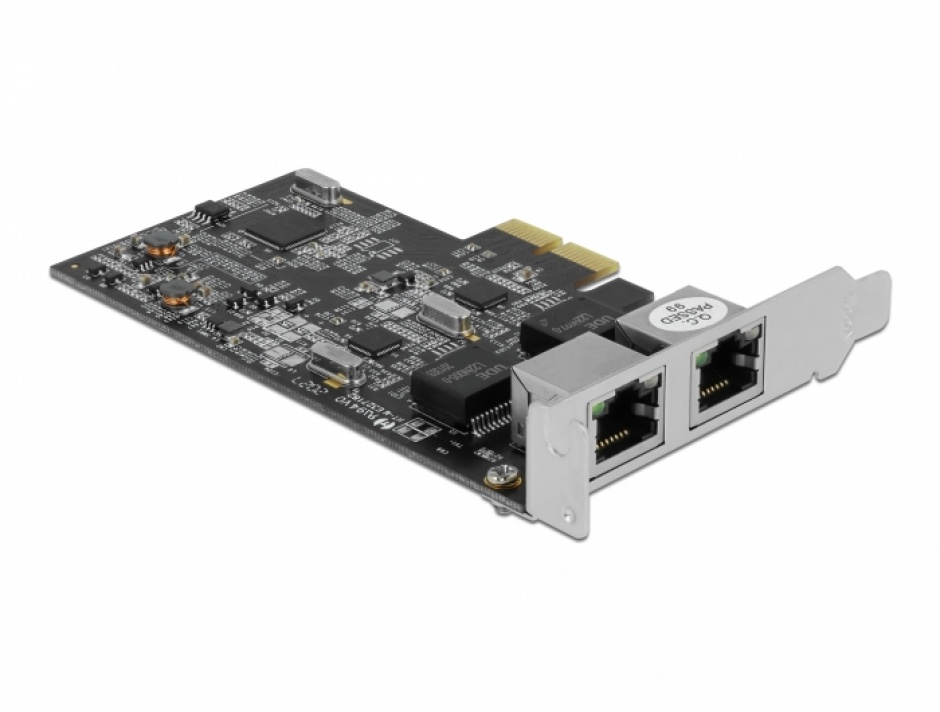 Imagine PCI Express cu 2 x RJ45 2.5 Gigabit LAN RTL8125, Delock 89530