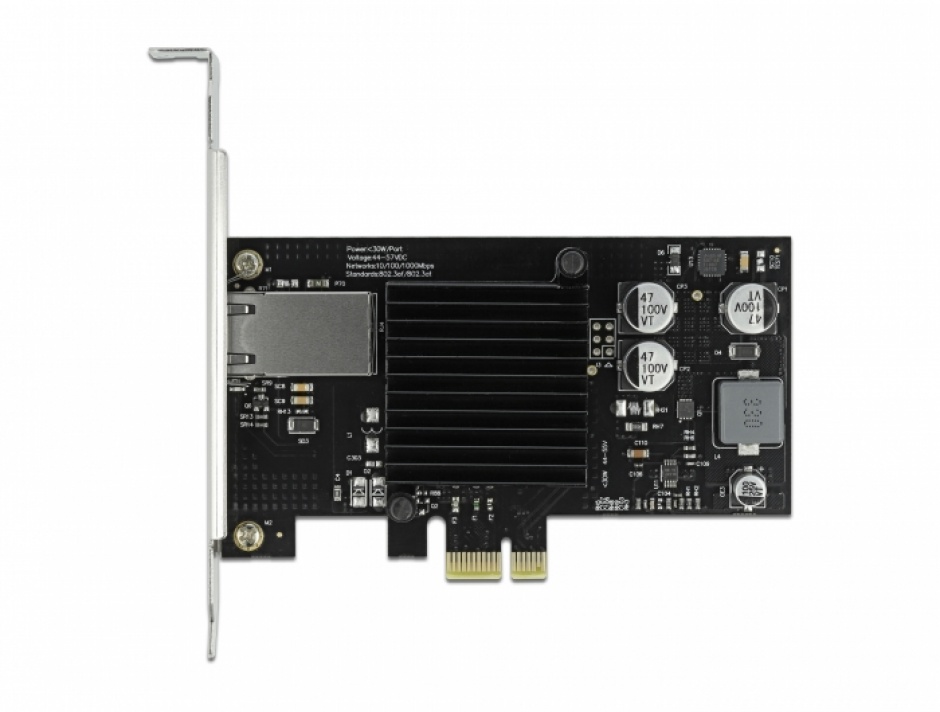 Imagine Placa PCI Express la 1 x Gigabit LAN PoE+ i210, Delock 89574 