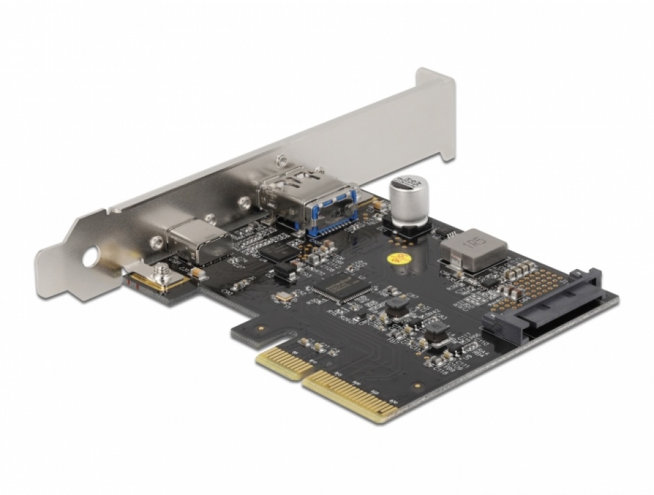 Imagine PCI Express x4 cu 1 x USB-C PD + 1 x USB 3.2-A Gen 2, Delock 90011