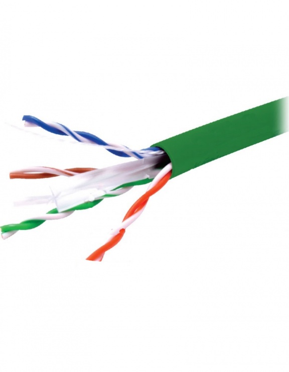 Imagine Rola cablu de retea RJ45 305m UTP cat.6 CU Verde, TED002501