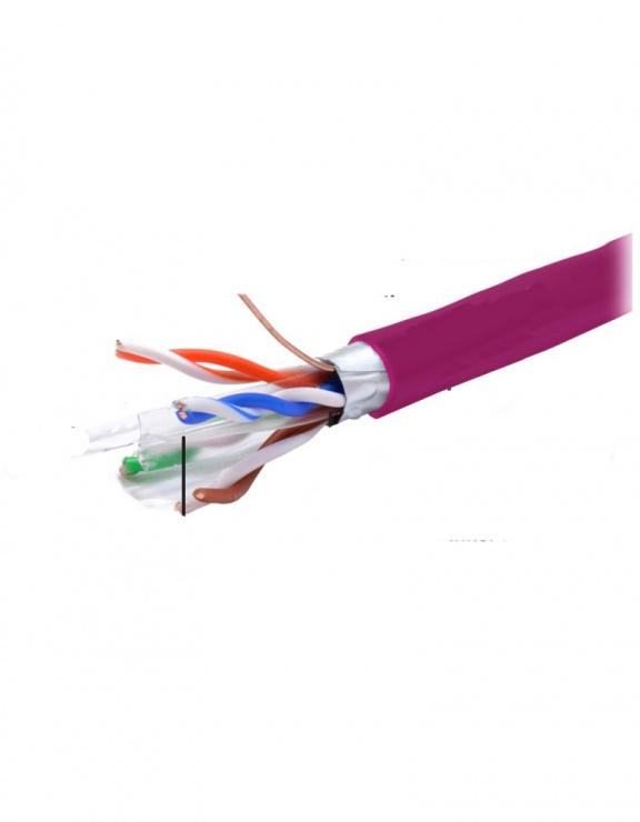 Imagine Rola cablu de retea RJ45 305m FTP cat.6 Cu Violet, A0058852