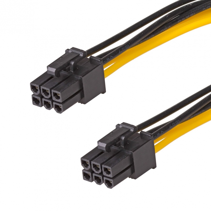 Imagine Cablu PCI Express 6 pini M-M 40cm, AK-CA-49