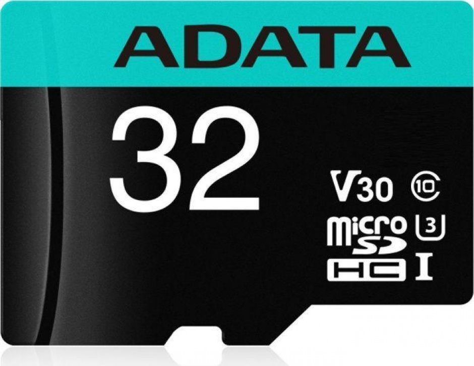 Imagine Card de memorie micro SDHC Premier Pro 32GB clasa 10 UHS-I U3 + adaptor SD, ADATA AUSDH32GUI3V30SA2-RA1