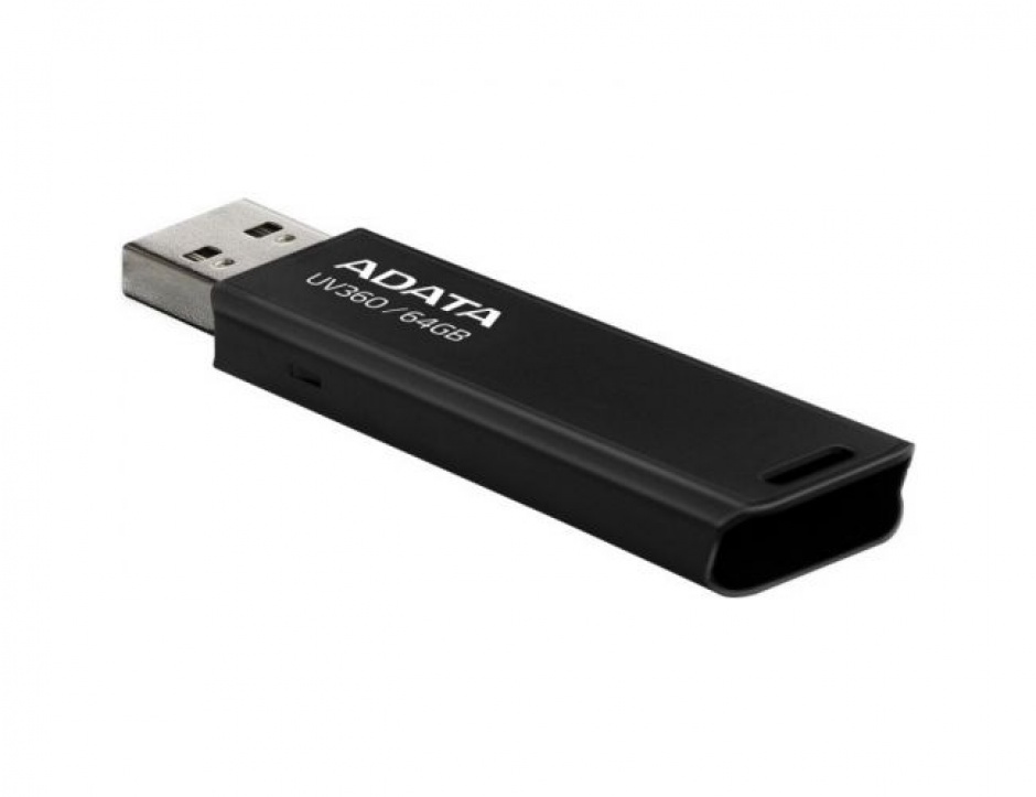 Imagine Stick USB 3.2 UV360 64GB Negru, ADATA AUV360-64G-RBK