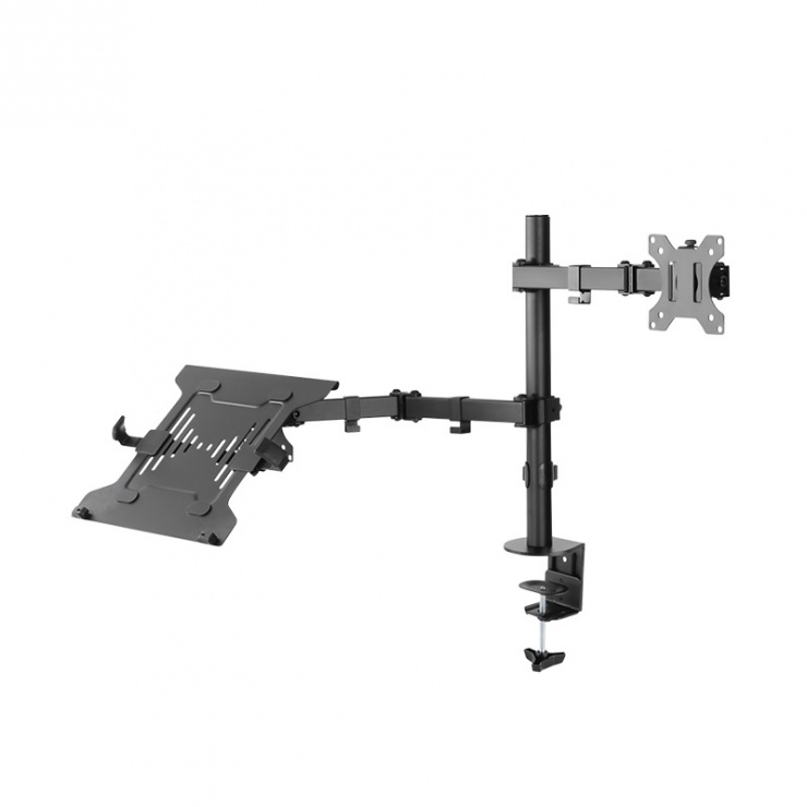 Imagine Suport masa pentru 1 x monitor13-32" + 1 x laptop 10-15.6", Logilink BP0137