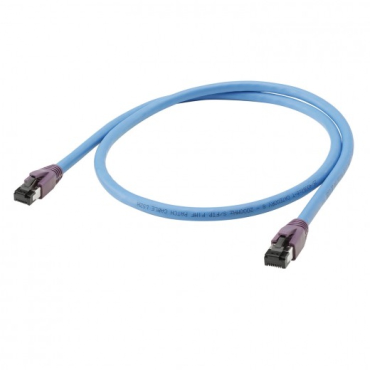 Imagine Cablu de retea RJ45 SFTP cat 8.1 15m Blue, C8HQ-1500-BL-VI