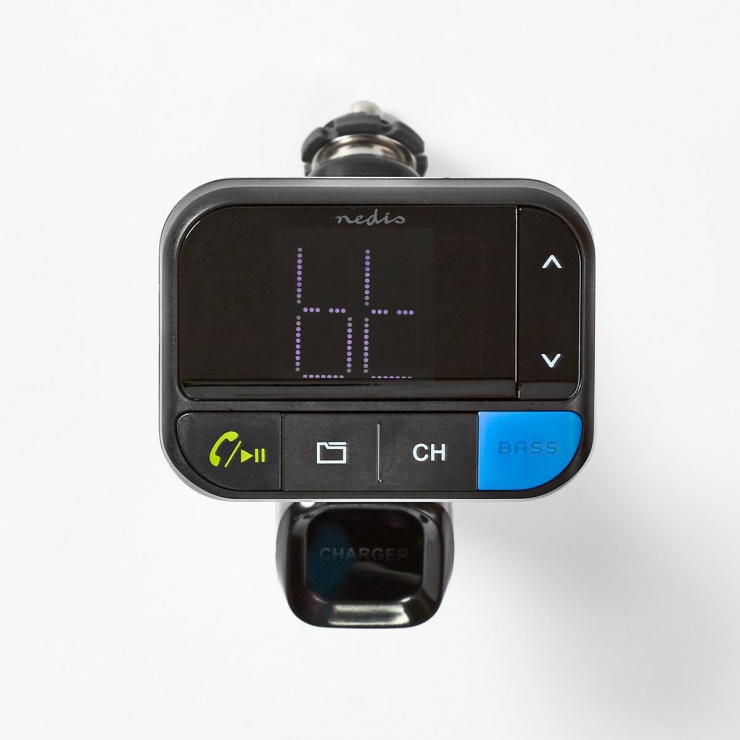 Imagine Incarcator auto 2 x USB 2.1A + modulator FM + Bluetooth + MicroSD, Nedis CATR102BK