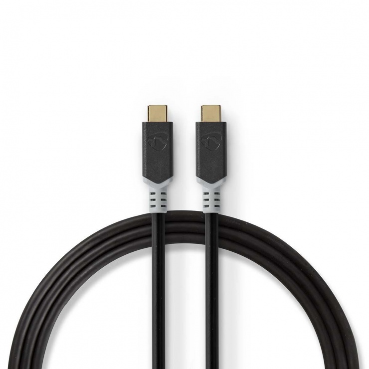 Imagine Cablu USB 3.2-C Gen 2 T-T 20Gb/s 5A/100W 2m, Nedis CCBW64020AT20