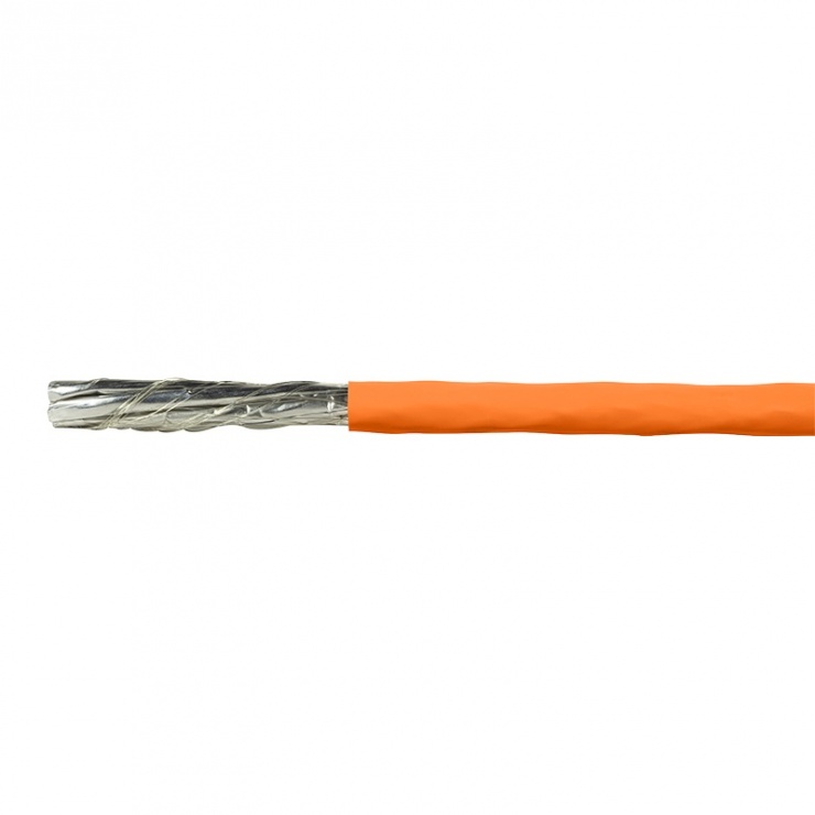 Imagine Rola cablu de retea RJ45 Cat.7 S / FTP 50m Orange, Logilink CPV0059