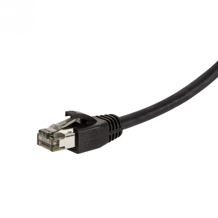 Imagine Cablu de retea RJ45 SFTP Cat.8.1 LSOH 10m Negru, Logilink CQ8093S