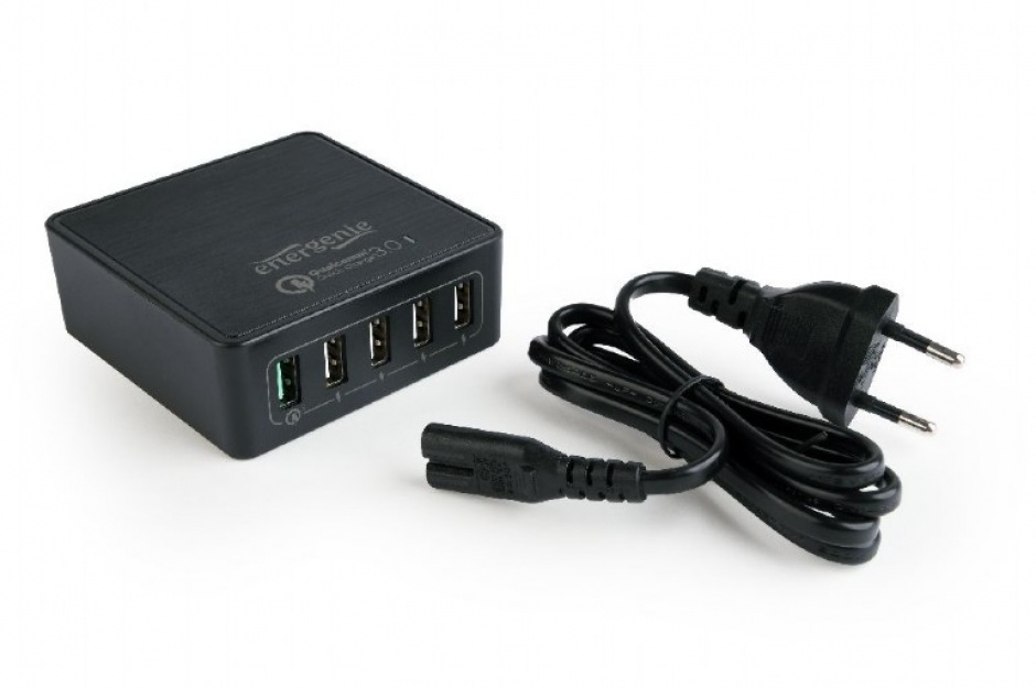 Imagine Incarcator priza 1 x USB Quick Charge 3.0 + 4 x USB, Energenie EG-UQC3-02
