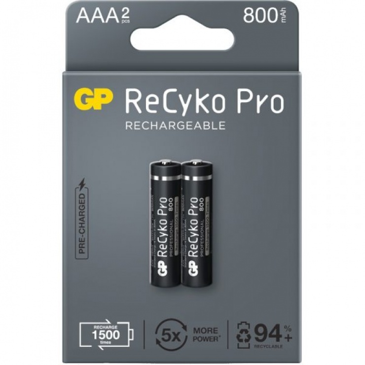 Imagine Set 2 acumulatori ReCyco Pro 850mAh AAA (R03) 1.2V NiMH, GP Batteries