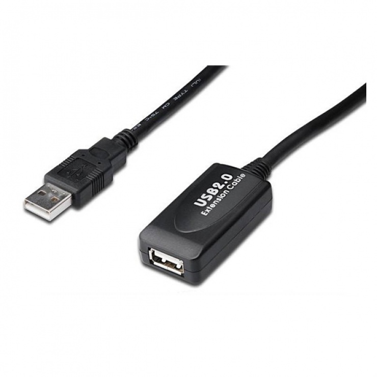 Imagine Cablu prelungitor activ USB 2.0 T-M 5m, KU2REP5