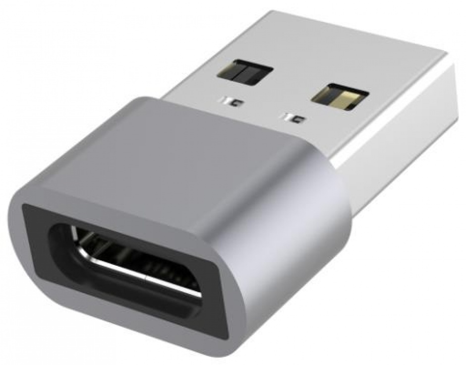 Imagine Adaptor USB 2.0 type C la USB-A M-T Aluminiu, kur31-24