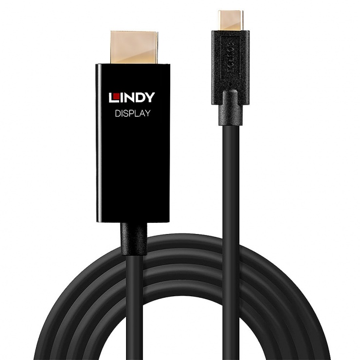 Imagine Cablu USB-C la HDMI 4K@60Hz cu HDR T-T 1m, Lindy L43291