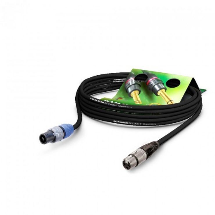 Imagine Cablu audio speakon la XLR 3 pini 10m Negru, NEUTRIK ME22-225-1000-SW