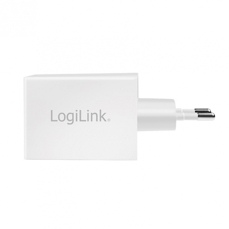 Imagine Incarcator priza 1 x USB-C + 1 x USB-A 3A/45W Alb, Loglink PA0230
