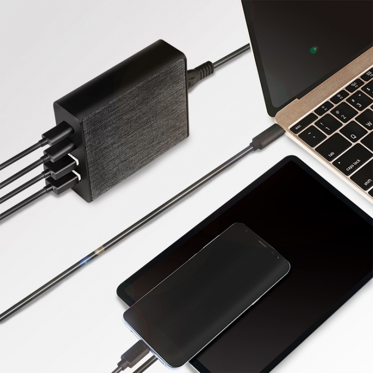 Imagine Incarcator priza 2 x USB-C + 2 x USB-A 3A/75W, Logilink PA0232