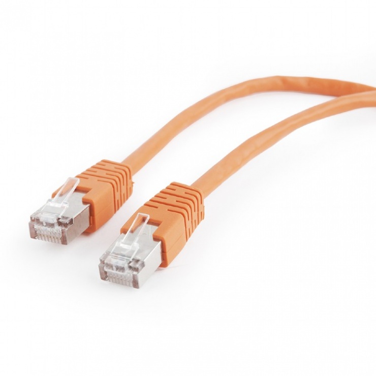 Imagine Cablu FTP Cat.5e 0.5m Orange, Gembird PP22-0.5M/O