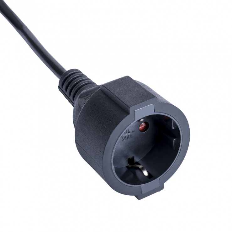 Imagine Cablu prelungitor pentru UPS IEC C14 la Schuko 1m, AK-PC-13A