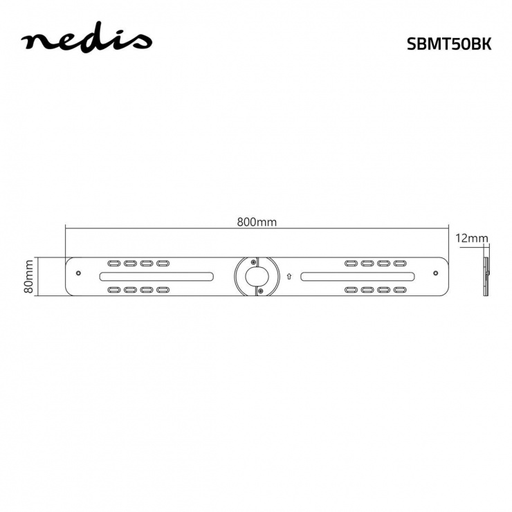 Imagine Suport low profile pentru soundbar, Nedis SBMT50BK