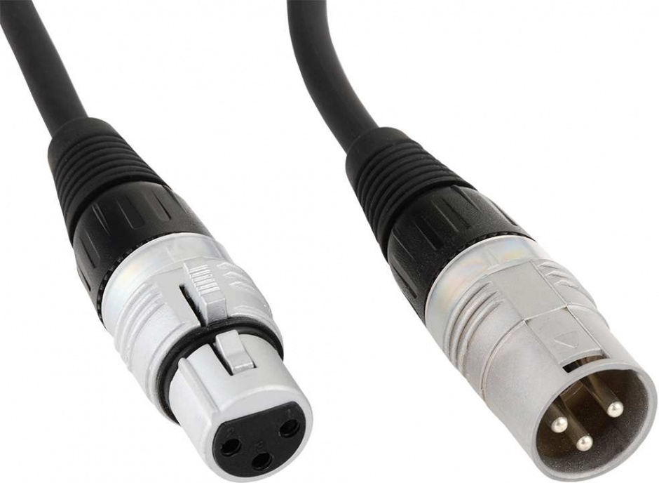 Imagine Cablu prelungitor XLR 3 pini T-M Negru 25m, SGHN-2500-SW