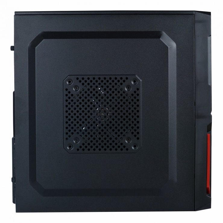 Imagine Carcasa Middle-Tower ATX 1 x 120mm LED Rosu Negru & Rosu, Spacer SP-GC-03