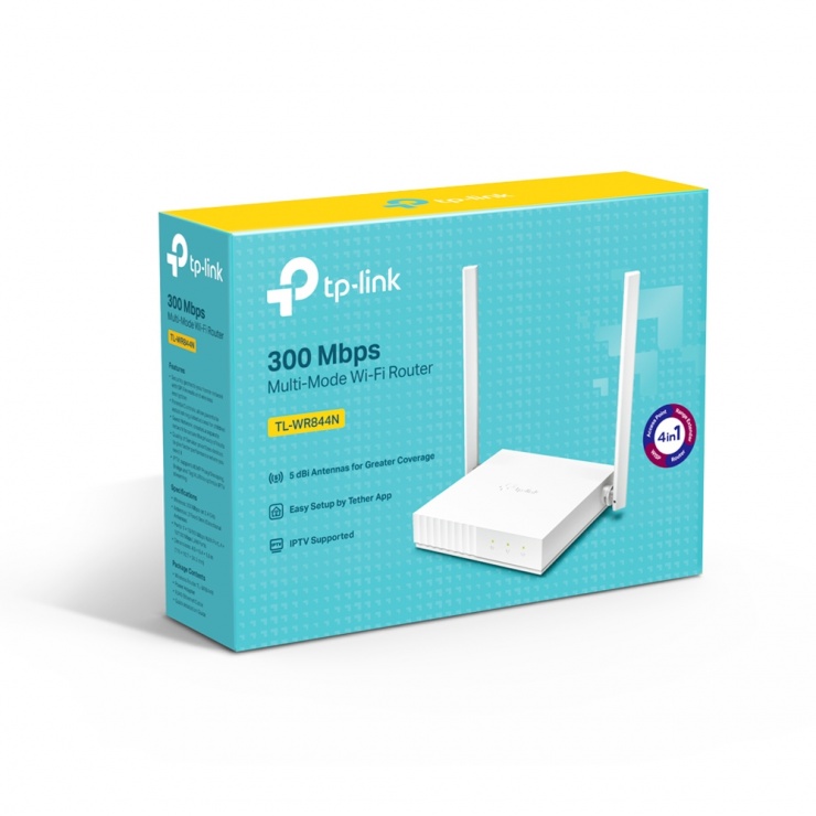 Imagine Router Wi-Fi Multi-Mode 2 antene 300 Mbps, TP-LINK TL-WR844N