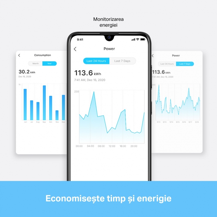 Imagine Priza Wi-Fi inteligenta programabila cu monitorizarea energiei, TP-LINK Tapo P110