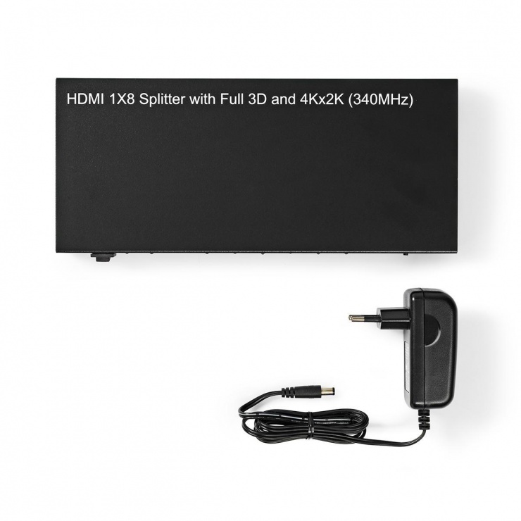 Imagine Multiplicator HDMI 8 porturi 4K30Hz, Nedis VSPL3468AT