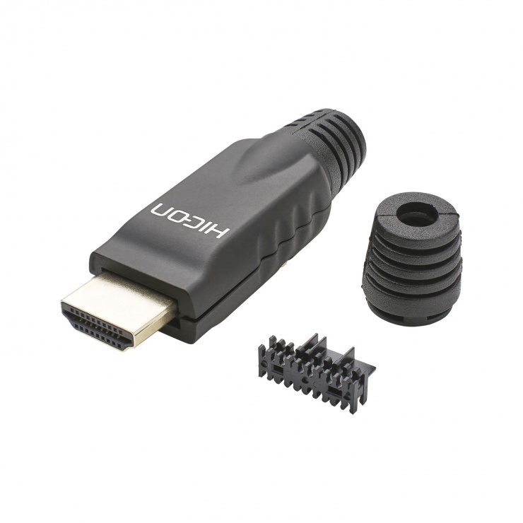 Imagine Conector de lipit metalic HDMI-A tata, HICON HI-HD-M