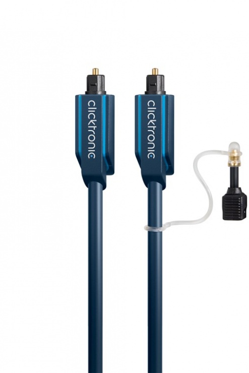 Imagine Cablu audio optic Toslink SPDIF cu adaptor mini Toslink 7.5m, Clicktronic CLICK70371