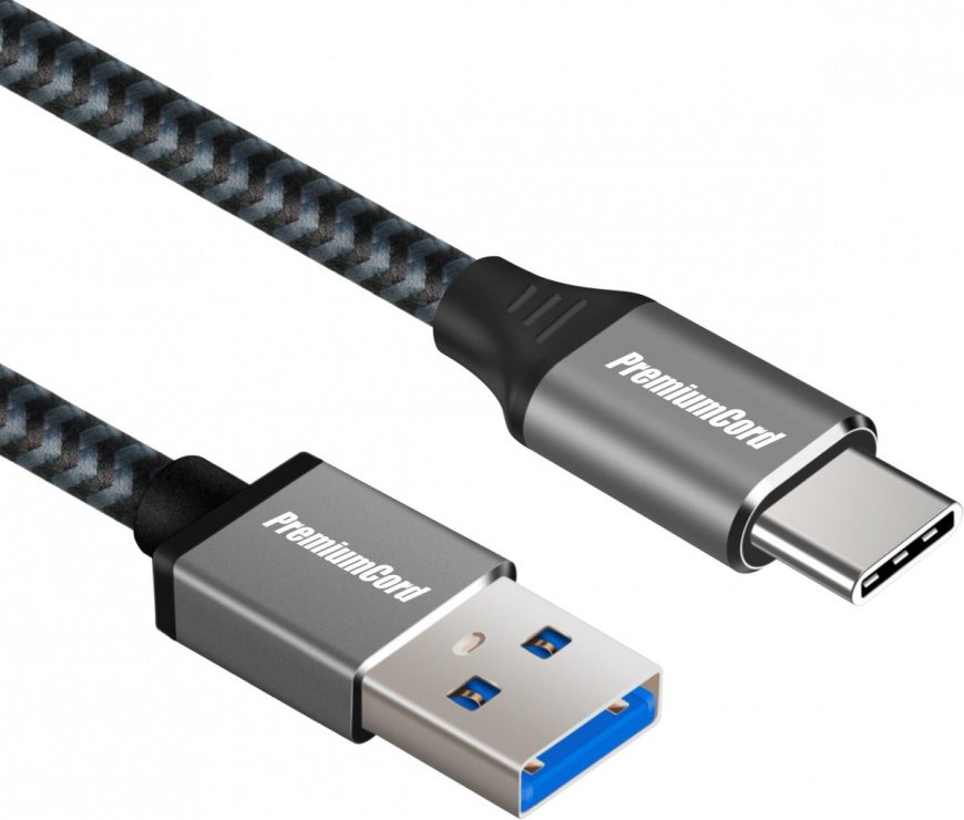 Imagine Cablu USB 3.1 Gen1 type C la USB-A brodat 3A T-T 2m, ku31cs2