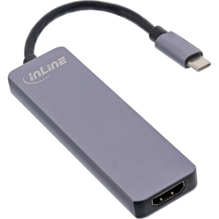 Imagine Docking station USB 3.2-C la HDMI 4K30Hz/2 x USB-A + card reader, InLine IL33271I
