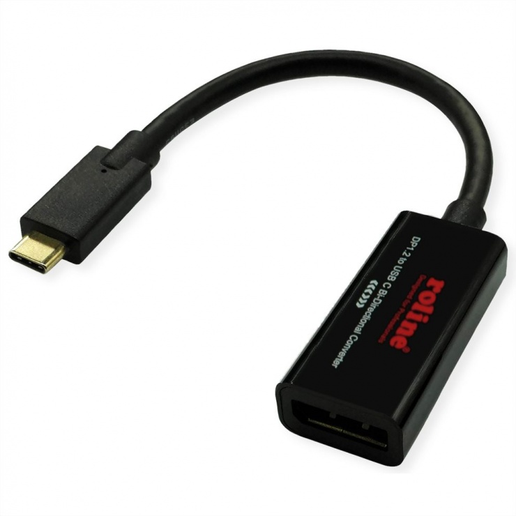 Imagine Adaptor bidirectional USB type C la Displayport 4K60Hz T-M, Roline 11.04.5957