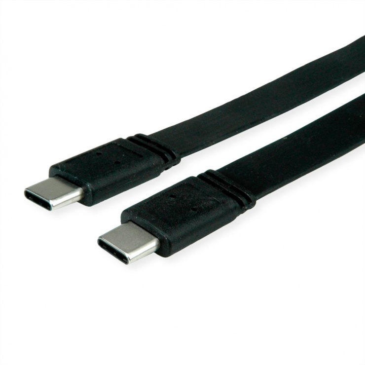 Imagine Cablu flat USB 4 type C Gen 3 T-T 20V5A 0.5m, Value 11.99.9085