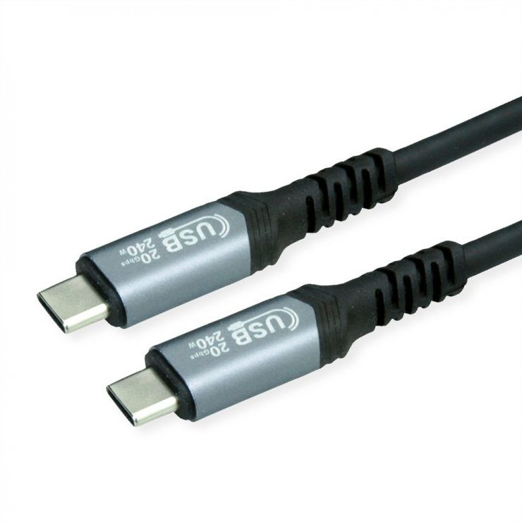 Imagine Cablu USB4 Gen2x2 type C T-T 20Gb/240W 2m brodat, Value 11.99.9087