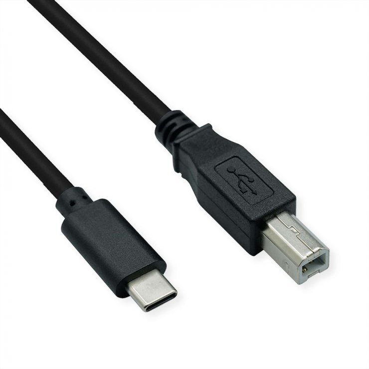 Imagine Cablu USB 2.0 type C la USB-B T-T 3m, Roline 11.02.8337