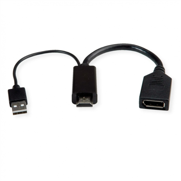 Imagine Adaptor activ HDMI la Displayport 4K30Hz T-M, Roline 12.03.3147