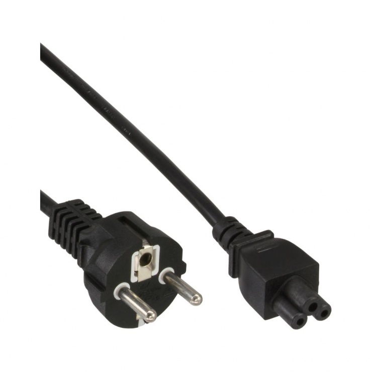 Imagine Cablu de alimentare IEC320 la C5 Mickey Mouse 10m Negru, InLine 16656D