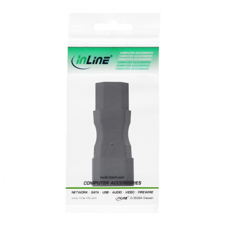 Imagine Adaptor de alimentare IEC 60320 C14 la C13, InLine 16723A