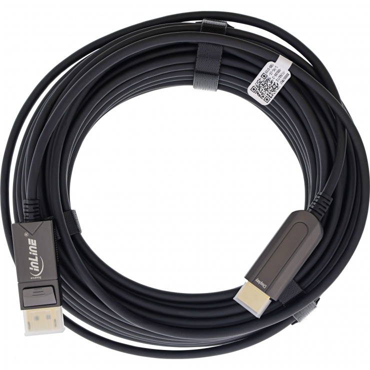 Imagine Cablu activ AOC Displayport la HDMI 4K60Hz T-T 15m, InLine IL17180B