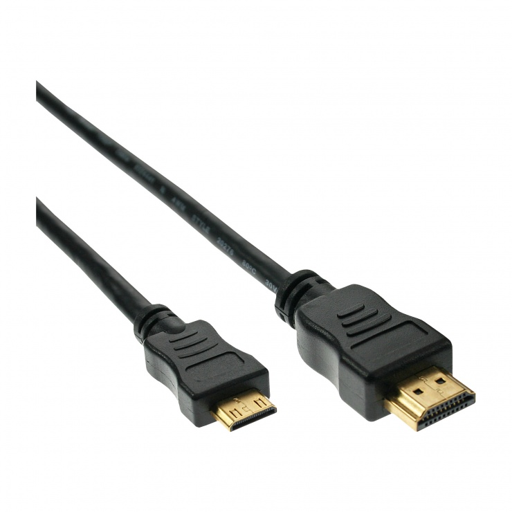 Imagine Cablu mini HDMI-C la HDMI Full HD T-T 10m, InLine IL17460P