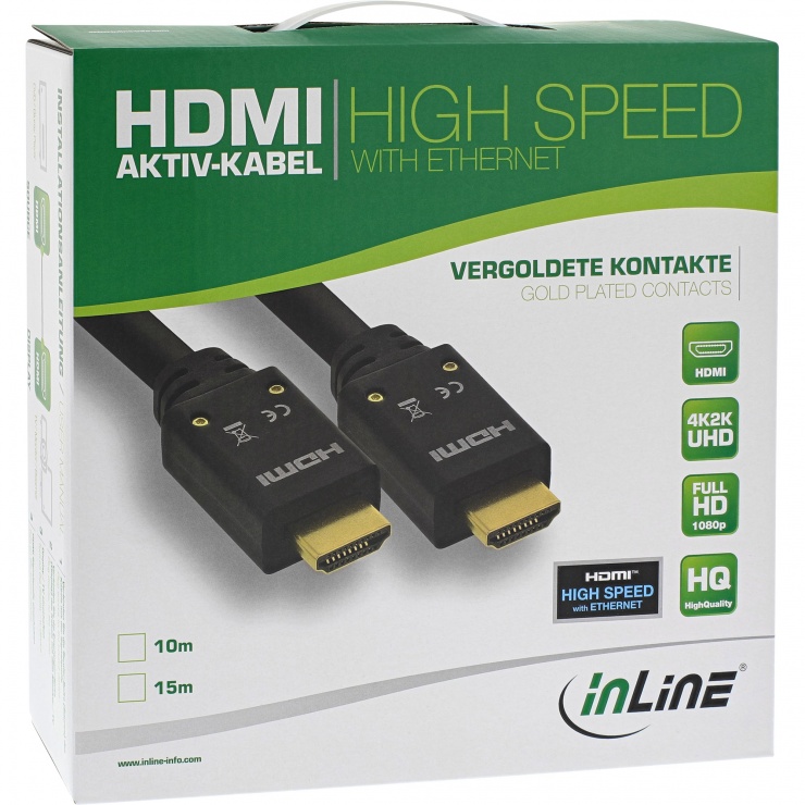 Imagine Cablu activ HDMI 4K60Hz T-T 10m, InLine IL17510B