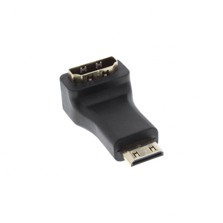 Imagine Adaptor mini HDMI-C la HDMI-A T-M unghi, InLine 17690K