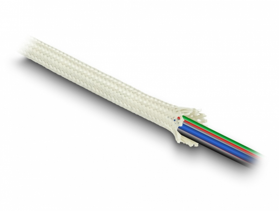 Imagine Plasa/organizator cabluri din fibre de nomex 2m x 25mm Alb, Delock 20895