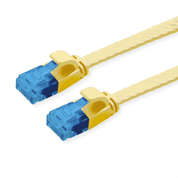 Imagine Cablu de retea RJ45 extra flat UTP cat.6A 5m Galben, Value 21.99.2035